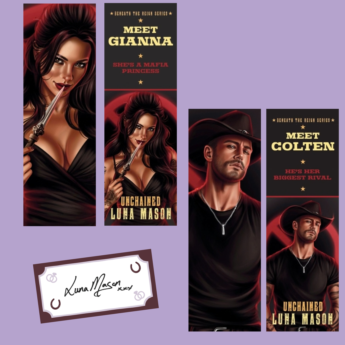 Unchained by Luna Mason + Signed Book Plate, Art Print & Bookmarks