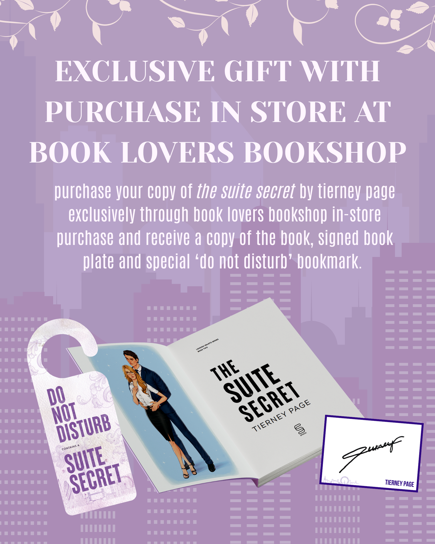 The Suite Secret by Tierney Page + Bookmark and Signed Book Plate