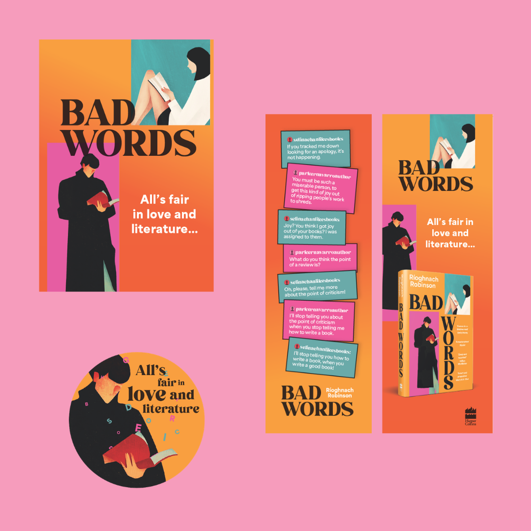 Bad Words by Rioghnach Robinson + Signed Book Plate, Bookmark, Art Print & Pin-Badge