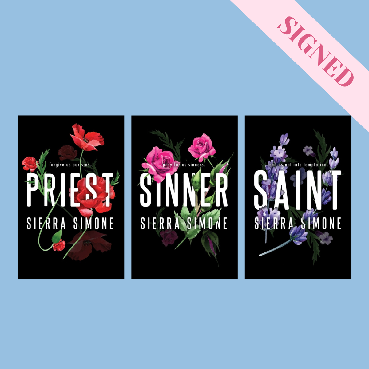Priest Trilogy by Sierra Simone SIGNED